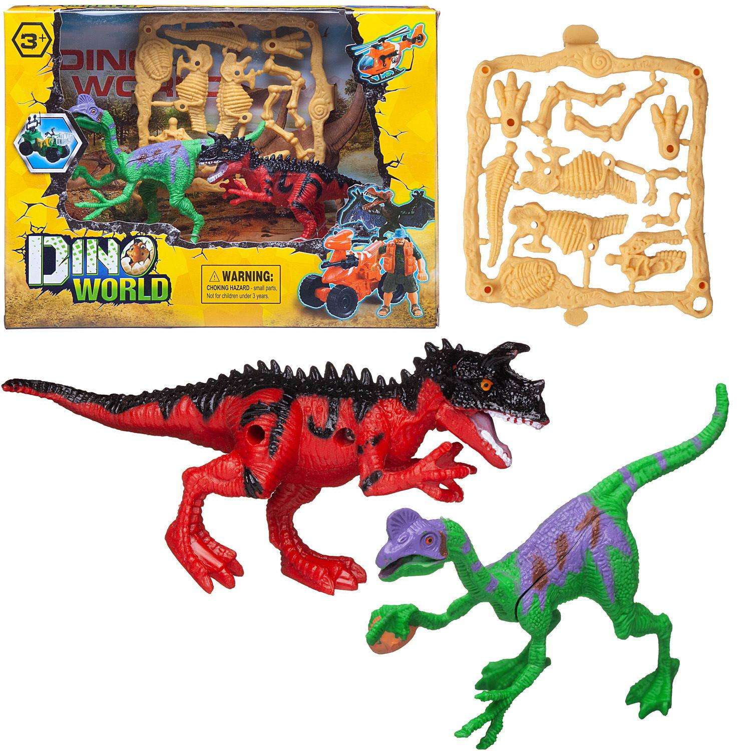 Игровой набор Junfa Мир динозавров 2 штуки и аксессуары - фото 3