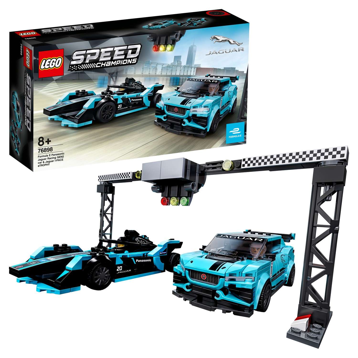 Конструктор LEGO Speed Champions Formula E Panasonic Jaguar Racing GEN2 car Jaguar I-Pace eTrophy 76898 - фото 1