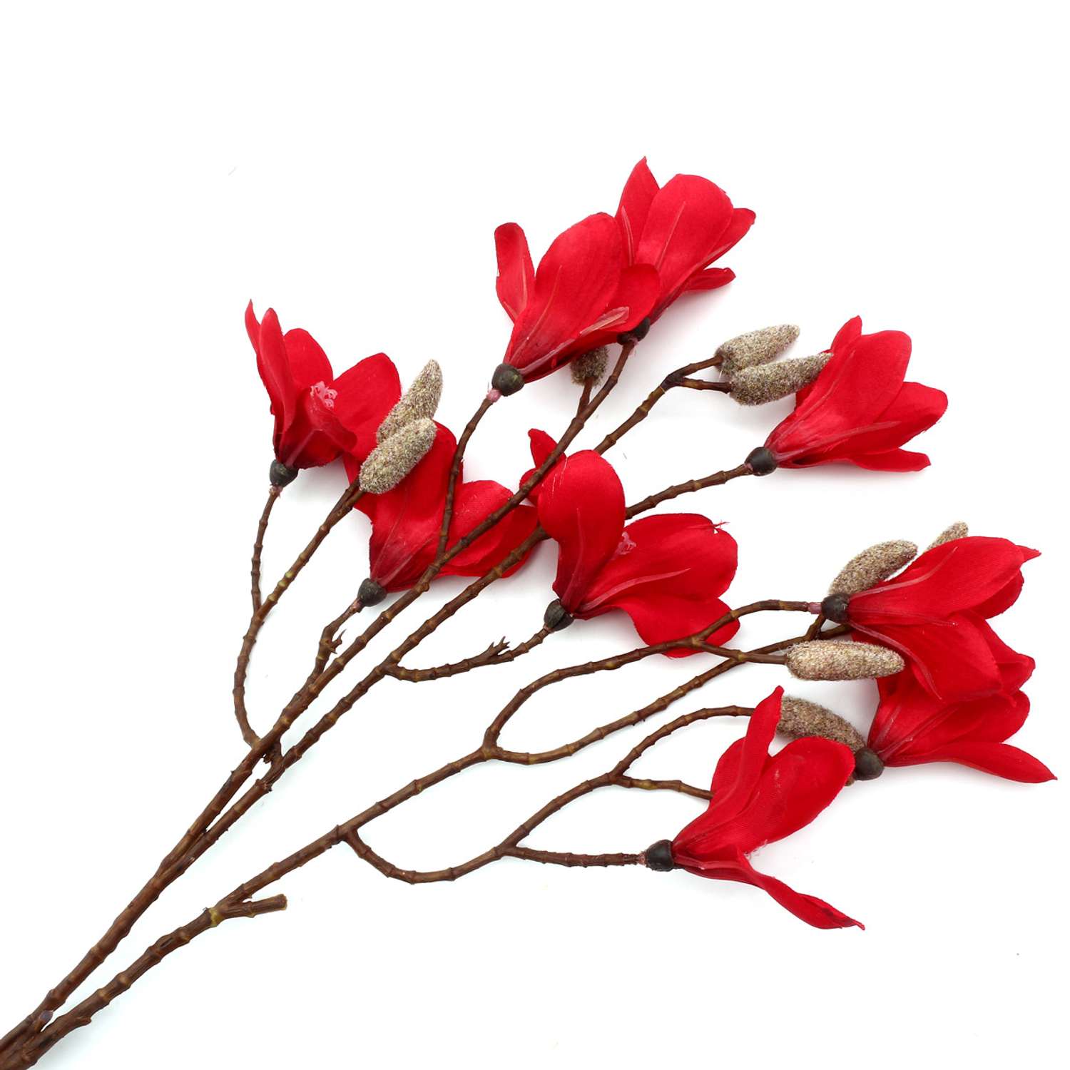 Цветок искусственный Astra Craft Магнолии 70 см цвет винный - фото 2