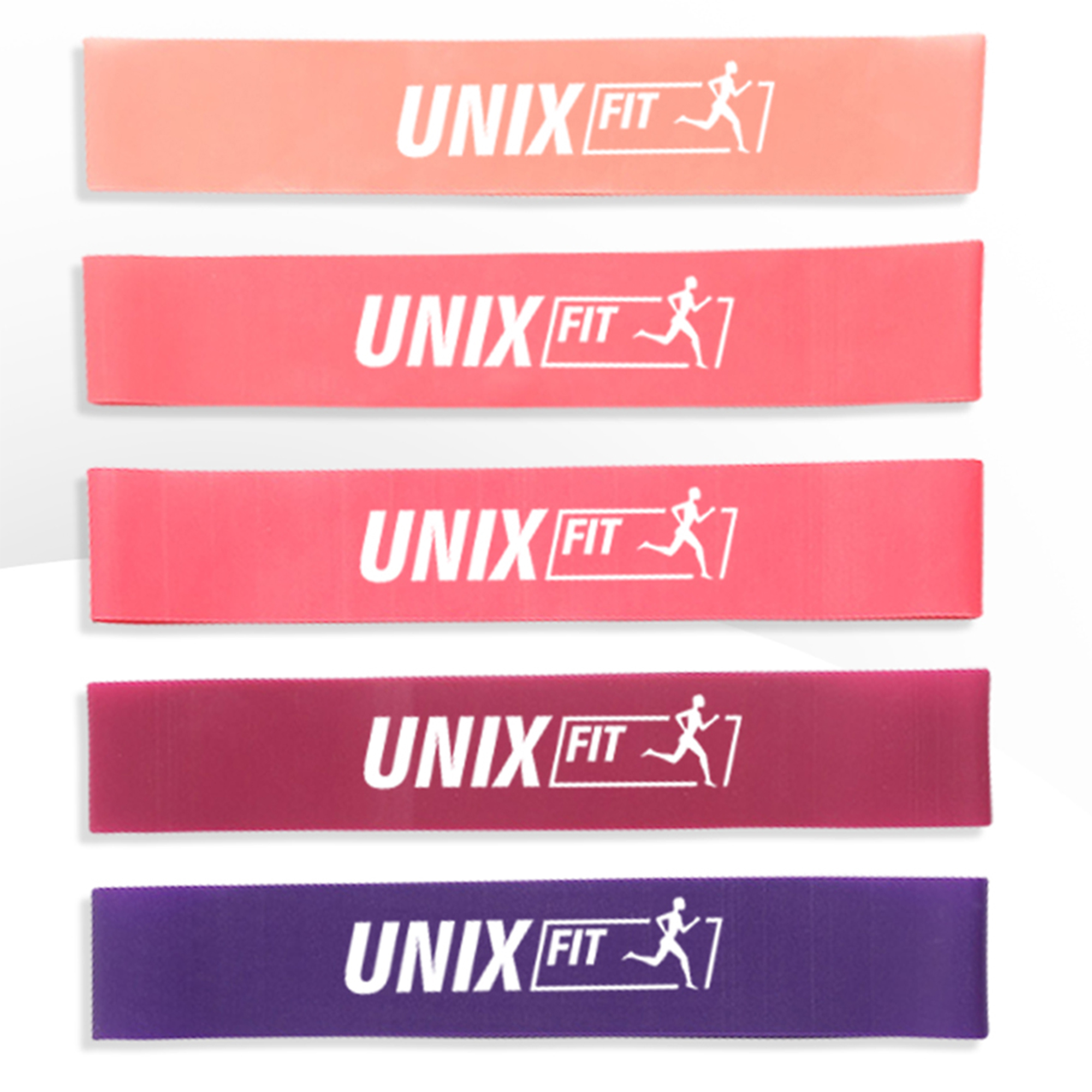 Резинки для фитнеса UNIX Fit 5 цветов, розовый, сиреневый - фото 1