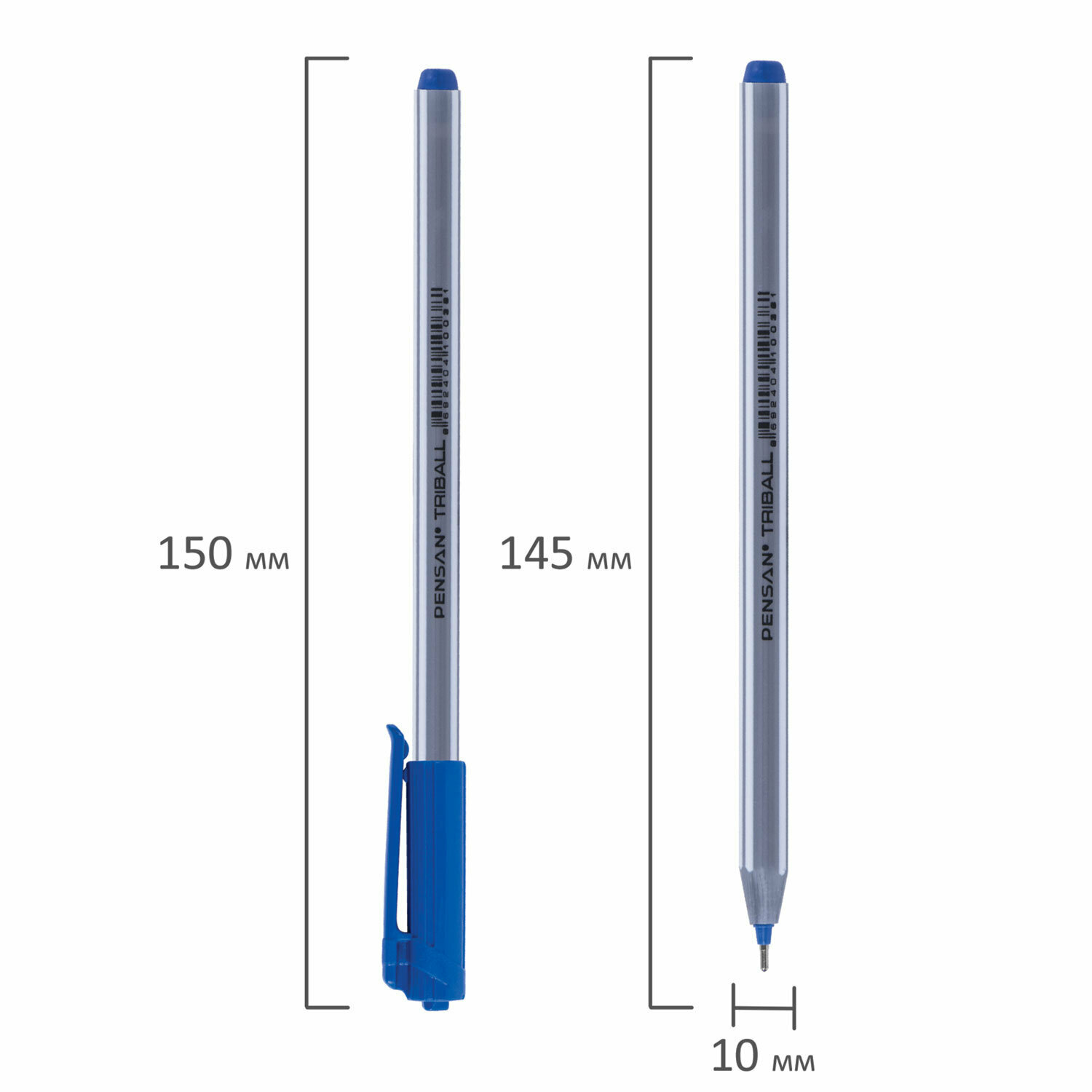 Набор ручек шариковых PENSAN Triball синих 12 штук - фото 14