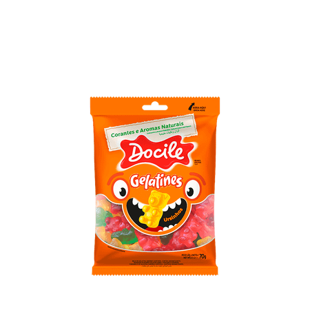 Жевательный мармелад Docile Gelatines Natural fruit bears Фруктовые медвежата 70г