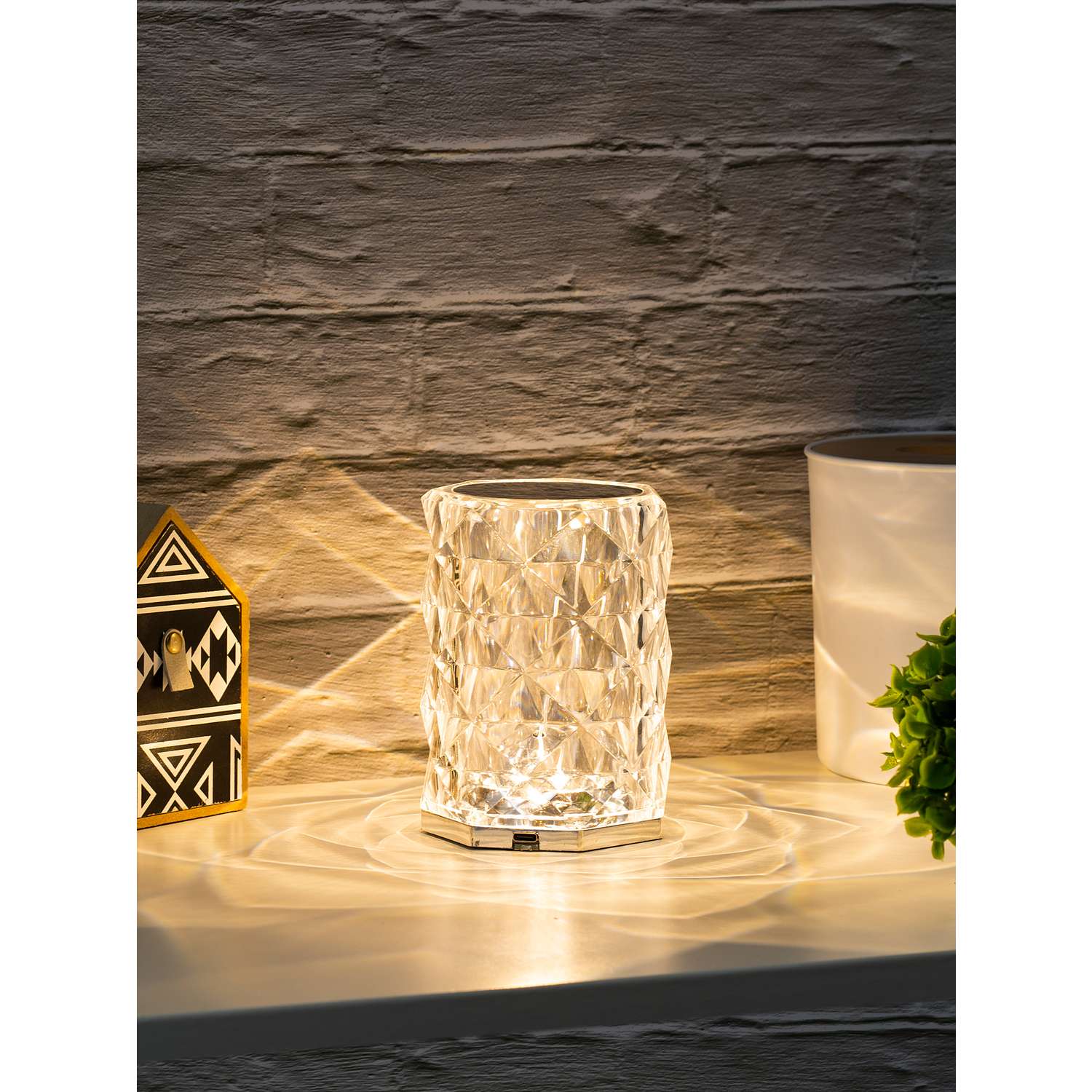 Светильник ночник СТАРТ декоративный кристаллической формы Crystal Rose mini - фото 10