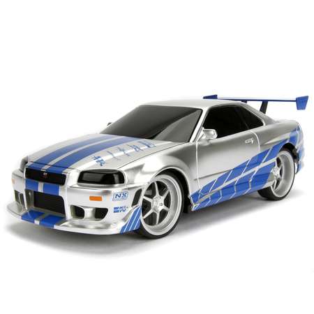 Машина Jada Fast and Furious РУ 1:24 Nissan Skyline GT-R 2002 Серебряная 99371