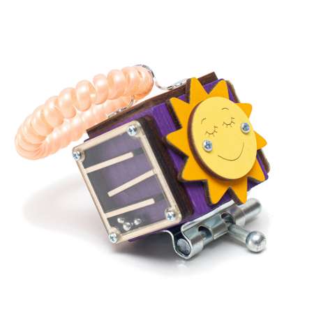 Бизикубик NOVA Toys Мини 5 см для детей в дорогу фиолетовый цвет