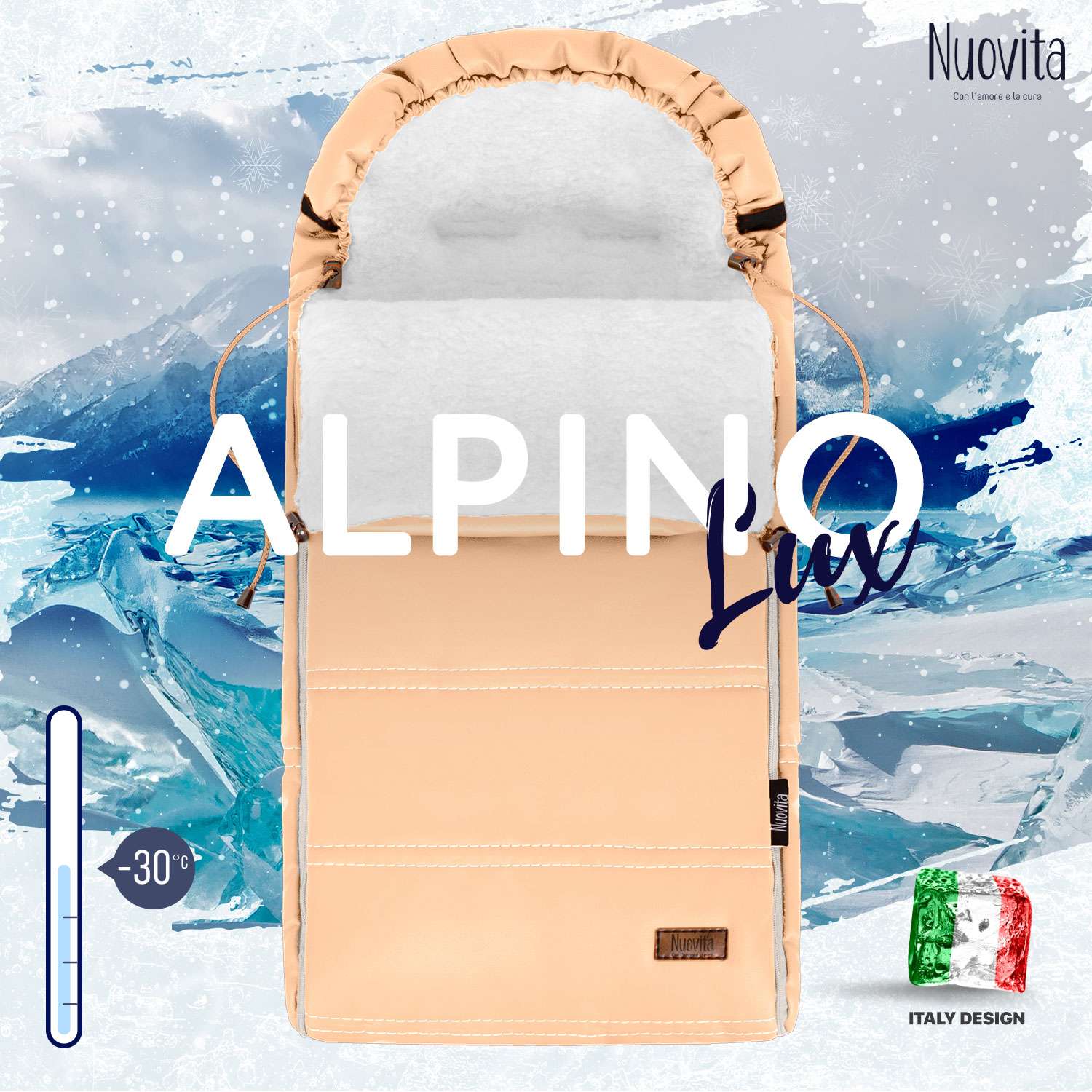 Зимний конверт в коляску Nuovita Alpino Lux Bianco - фото 3