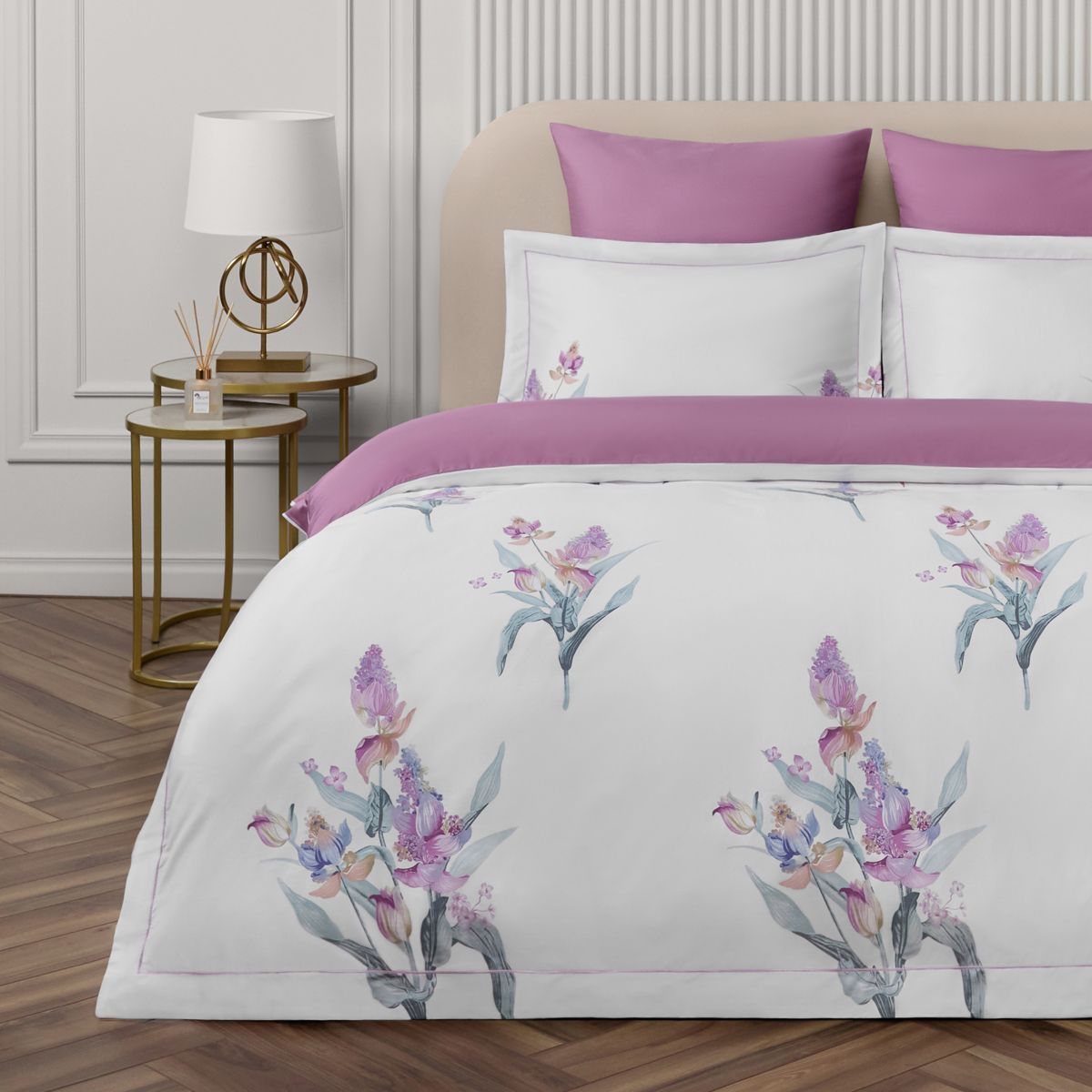 Постельное белье Arya Home Collection 1.5 спальное 160х220 Exclusive Calantha комплект сатин наволочки 50х70 и 70х70 - фото 2