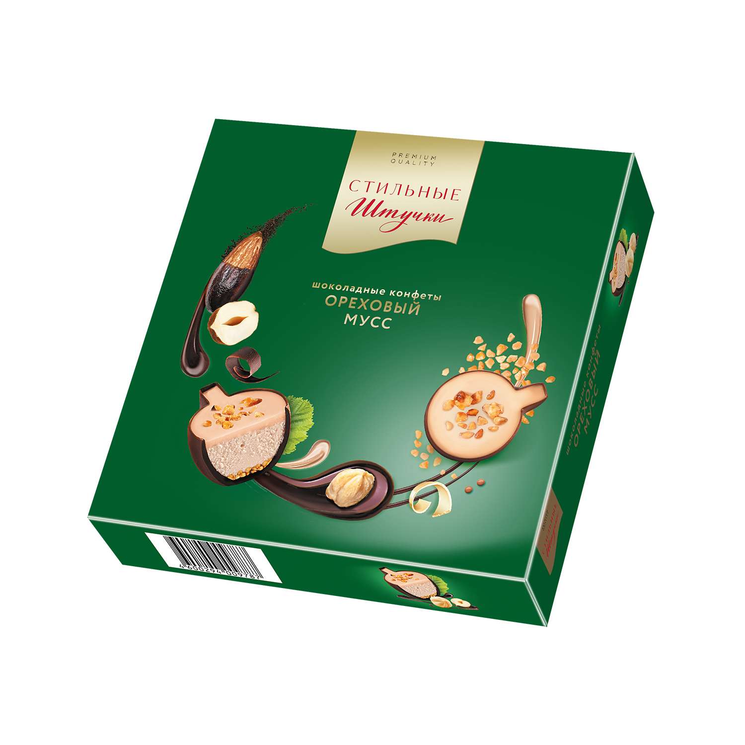 Шоколадные конфеты Стильные штучки Ореховый мусс в подарочной коробке 104 г - фото 1