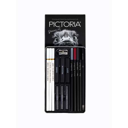 Набор графических карандашей PICTORIA 15 шт в металлической коробке
