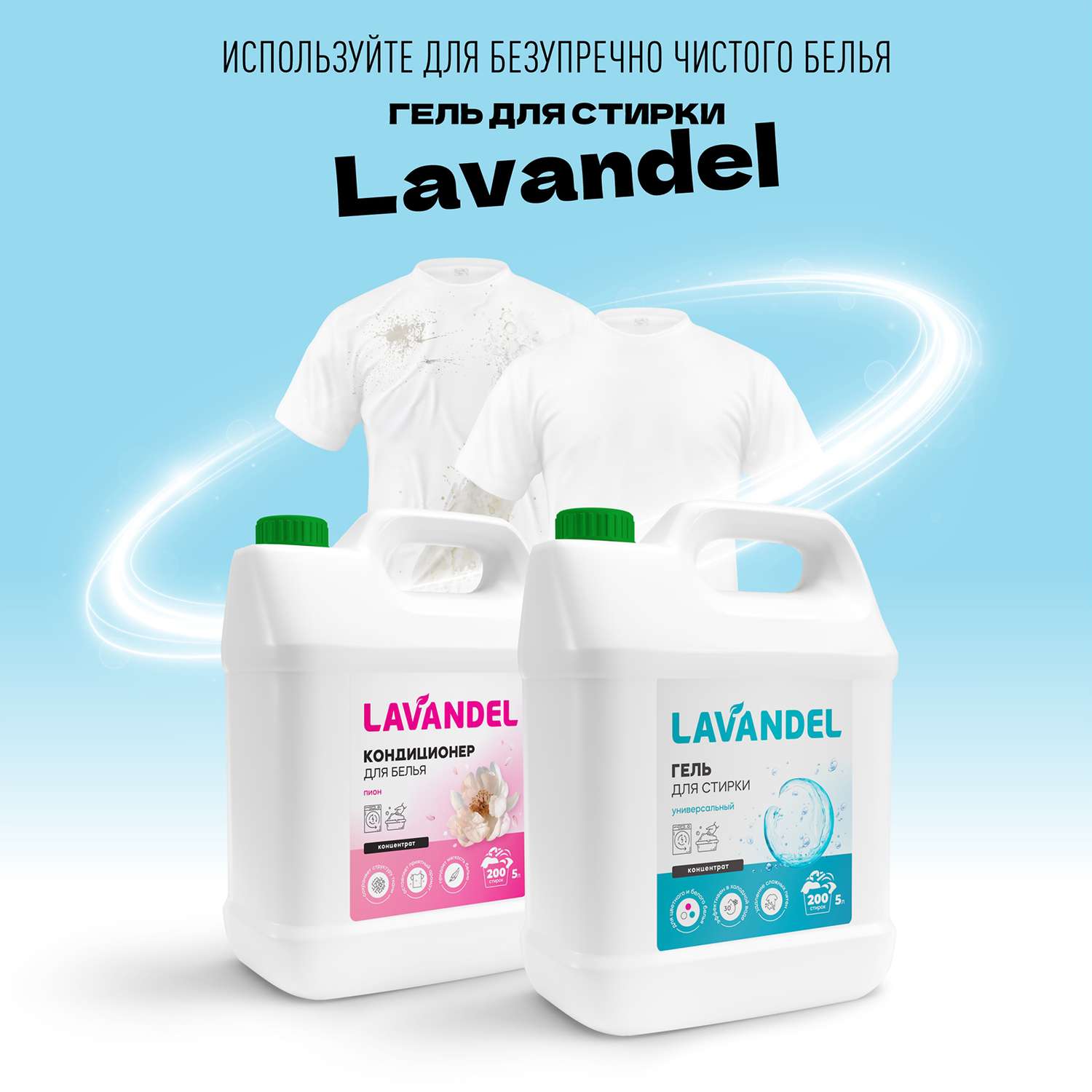 Кондиционер ополаскиватель Lavandel 5 л до 200 стирок гипоаллергенный Lavandel - фото 7