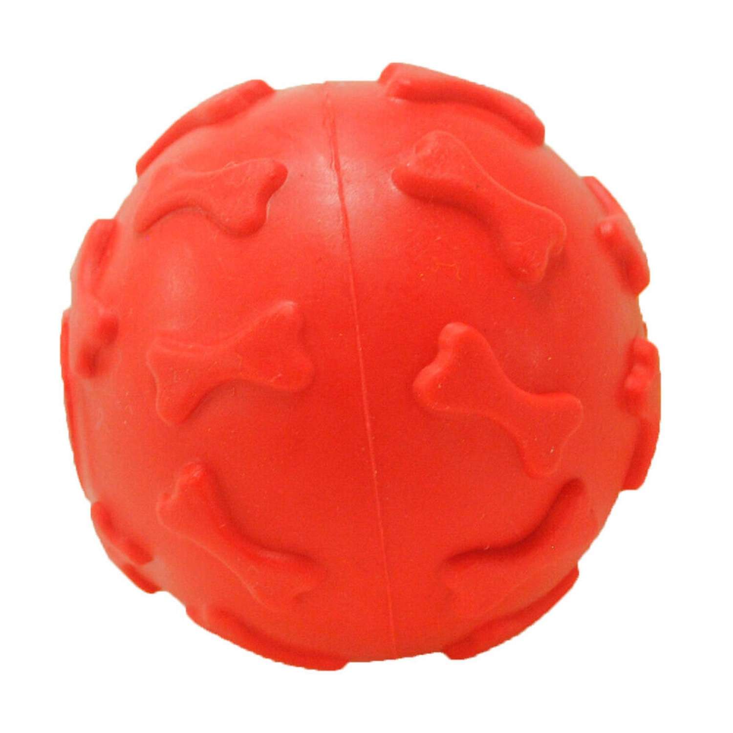 Игрушка для собак Homepet Мяч с рисунком косточки с пищалкой 6см - фото 1
