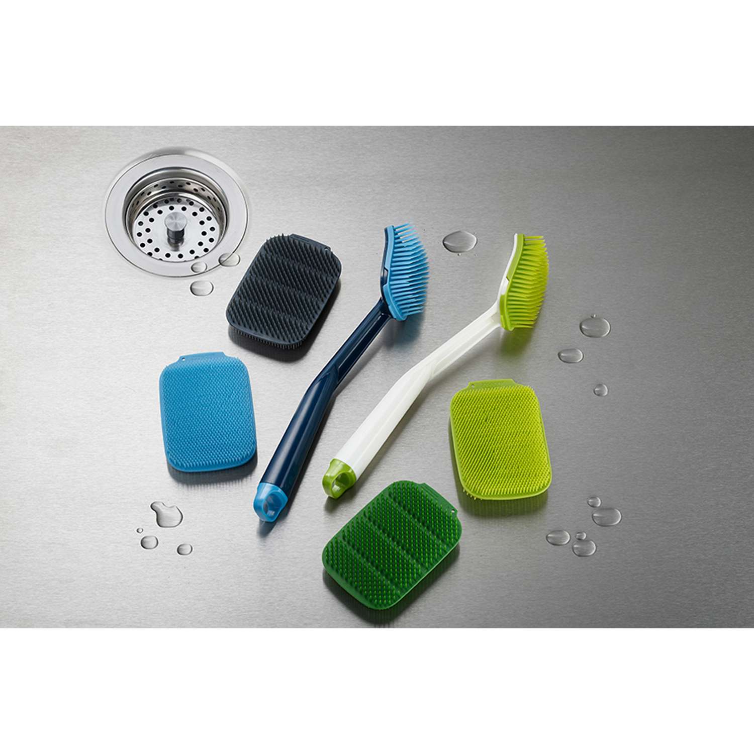 Набор щеток для мытья посуды Joseph Joseph CleanTech синий/серый - фото 8