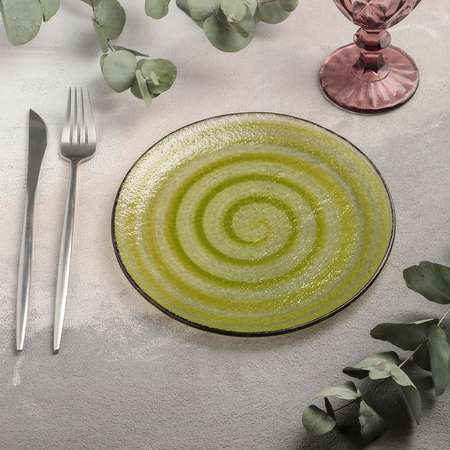 Тарелка MAGISTRO дессертная Карамель 20 см цвет зеленый