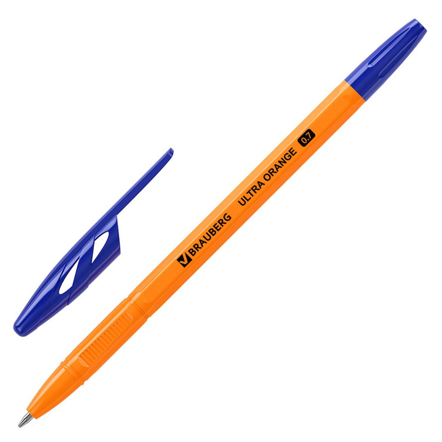 Ручки шариковые Brauberg синие набор 50 штук - фото 4