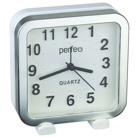 Часы-будильник Perfeo Quartz PF-TC-018 белые