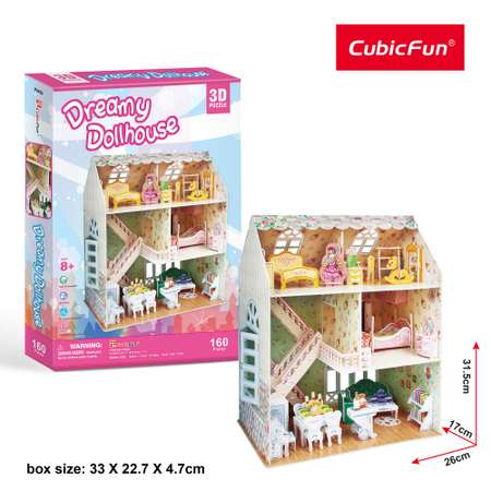 Пазл 3D CubicFun Домик для куклы 160 деталей