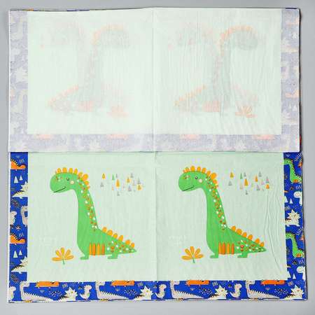 Салфетки Страна карнавалия бумажные «Динозавр» в наборе 20 шт.