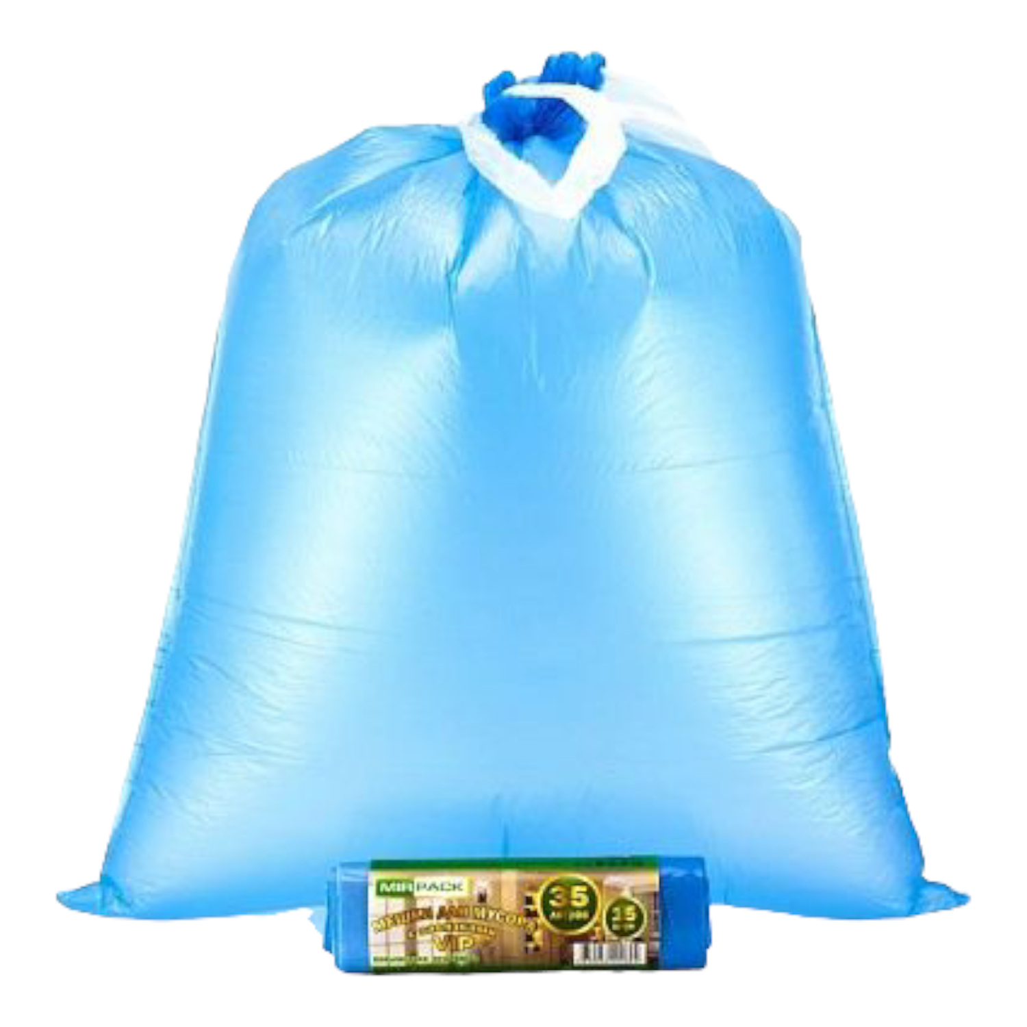 Мешки для мусора МешокRU с завязками 35 литров ПНД синие в рулоне прочные - фото 6