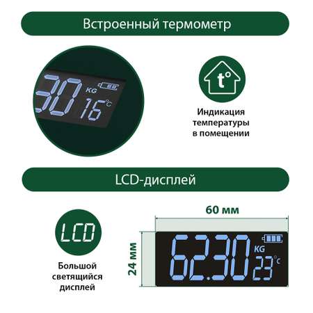 Весы напольные MARTA MT-1607 LCD диагностические умные с Bluetooth темный хризолит