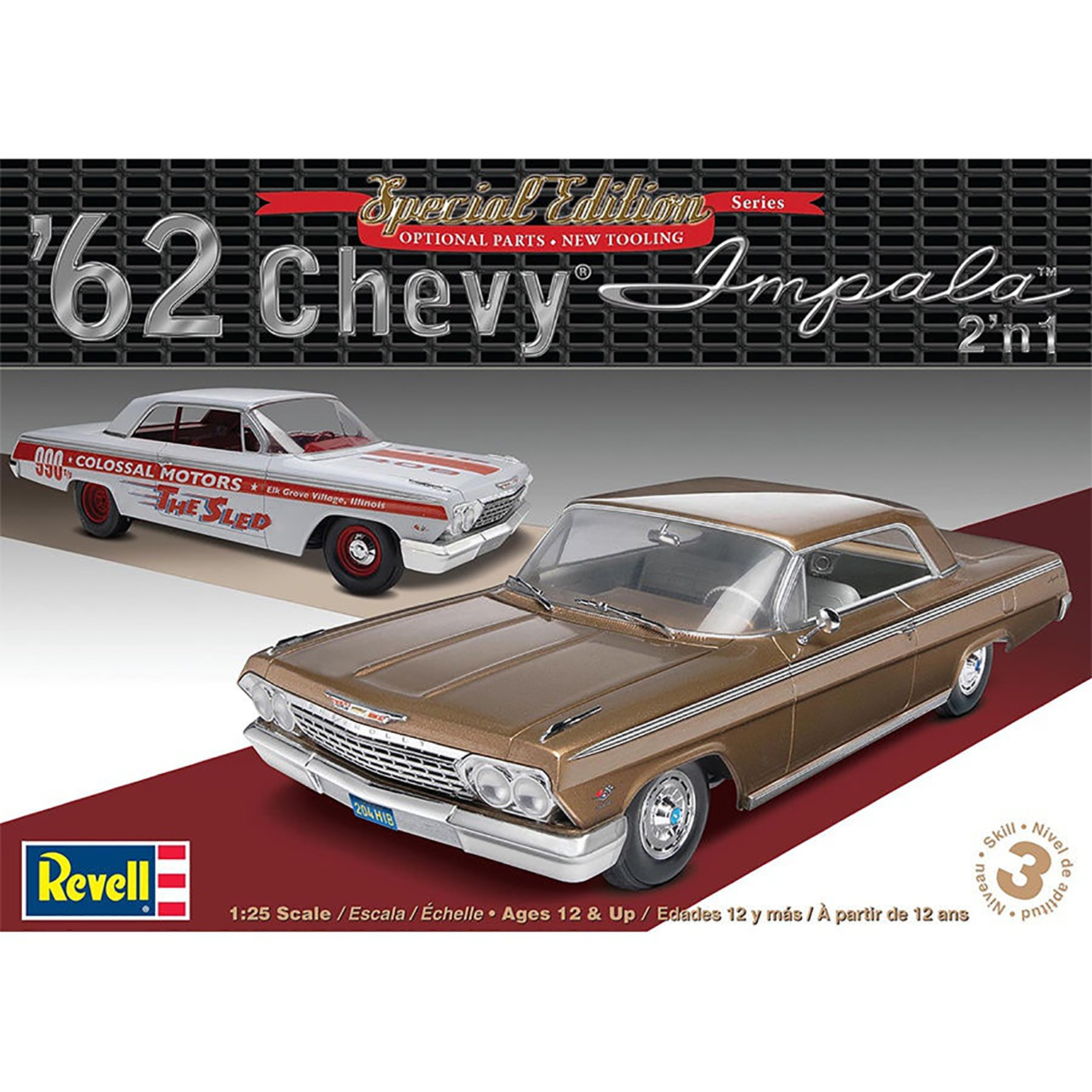 Сборная модель Revell Автомобиль 62 Chevy Impala 3 в 1 14466 - фото 2