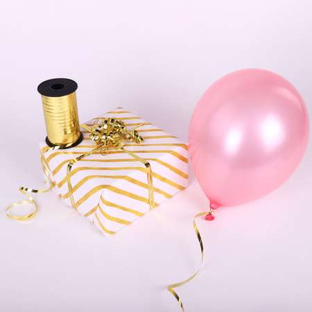 Лента упаковочная Золотая сказка декоративная для воздушных шаров и подарков