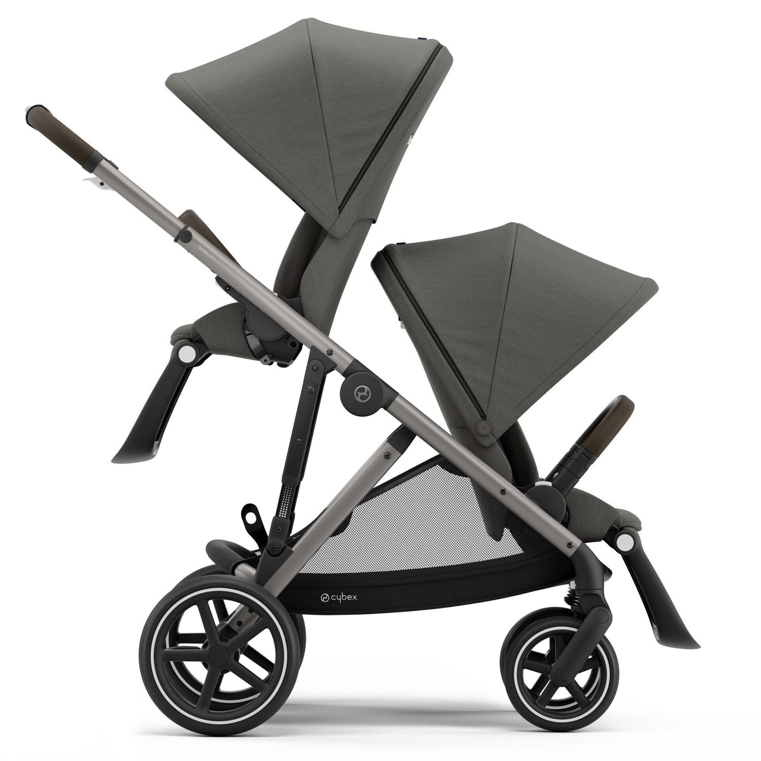 Блок прогулочный для коляски Cybex Gazelle S Cot TPE Soho с дождевиком Grey - фото 5