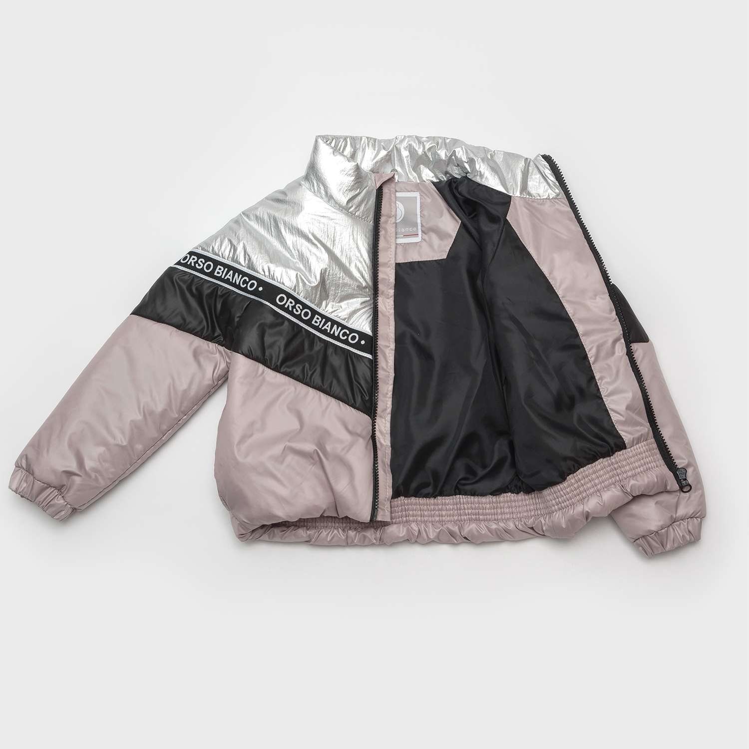 Куртка Orso Bianco OB21033-12_серебро/д.лиловый - фото 2