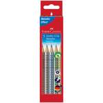 Карандаши цветные Faber Castell Jumbo Grip Metalliс 5 цветов трехгранные утолщенные