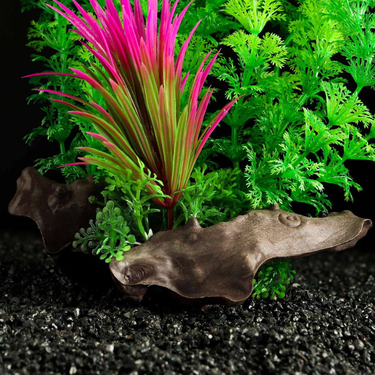 Растение для аквариума Пижон Аква на платформе в виде коряги 30 см - фото 4