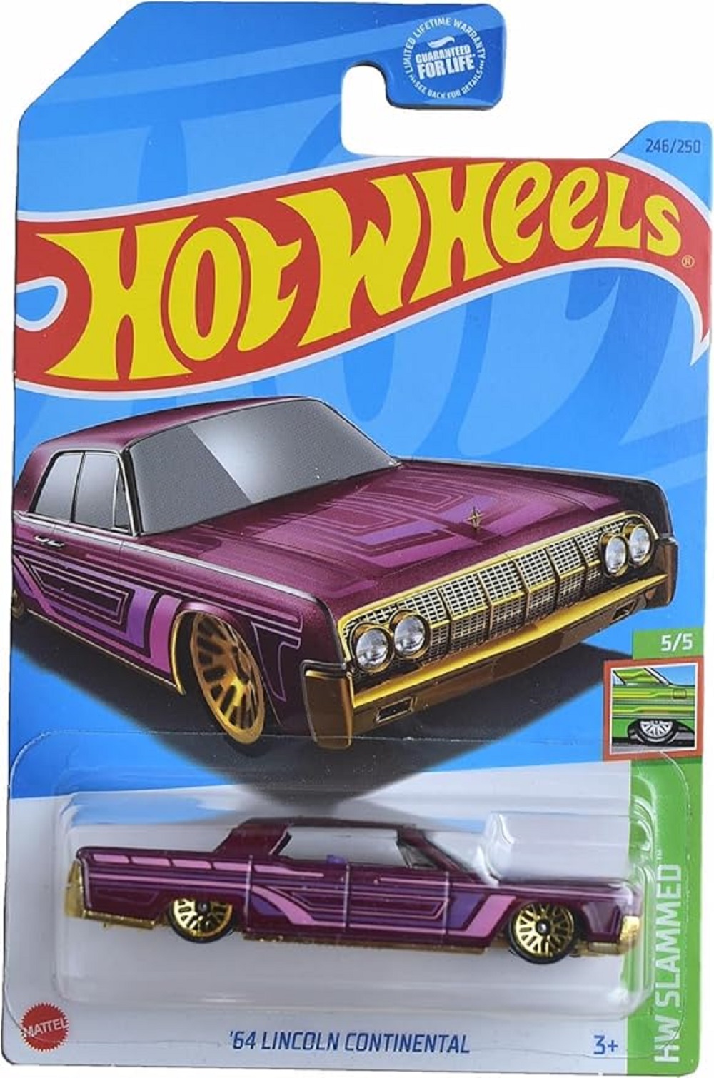 Автомобиль Hot Wheels Lincoln Continental 1:64 без механизмов 08581 - фото 1