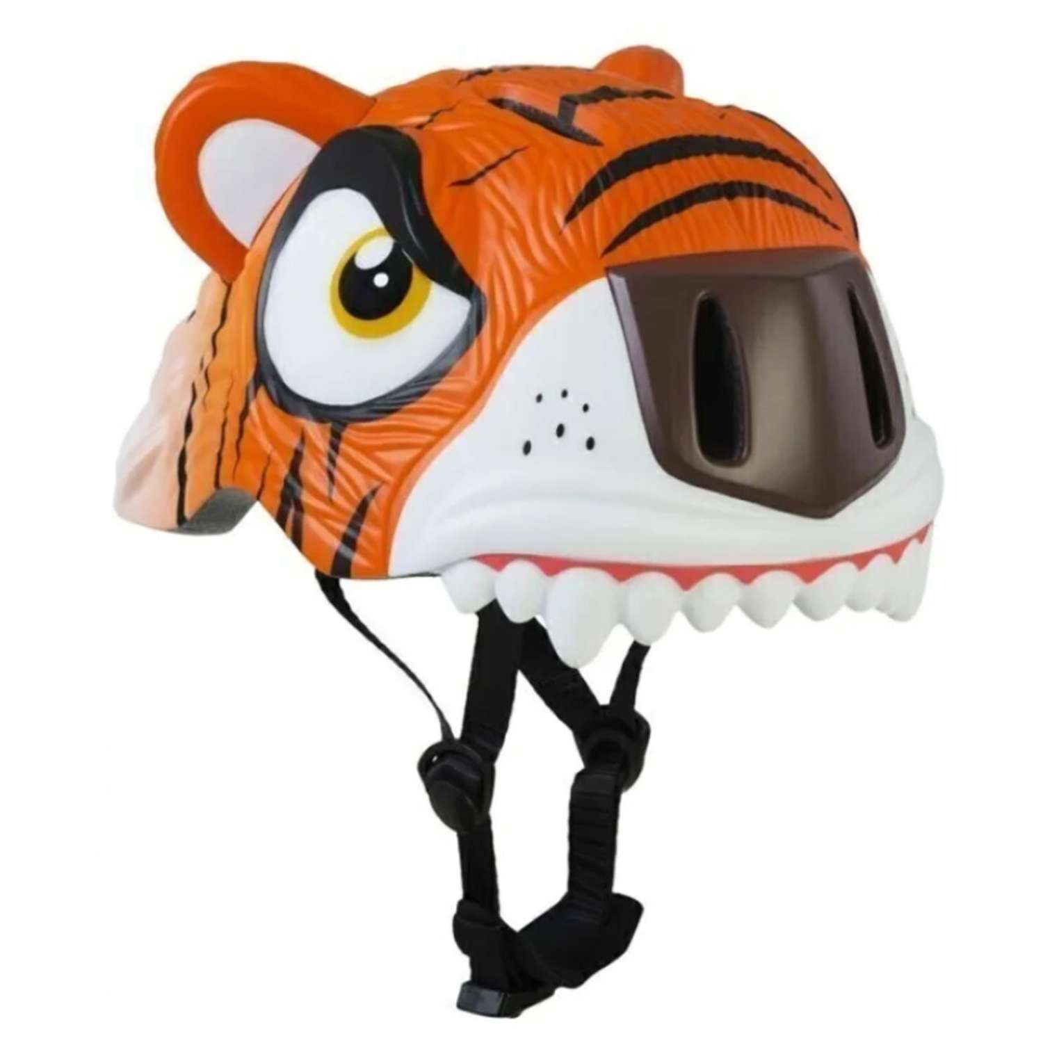 Шлем защитный Crazy Safety Orange Tiger с механизмом регулировки размера 49-55 см - фото 1