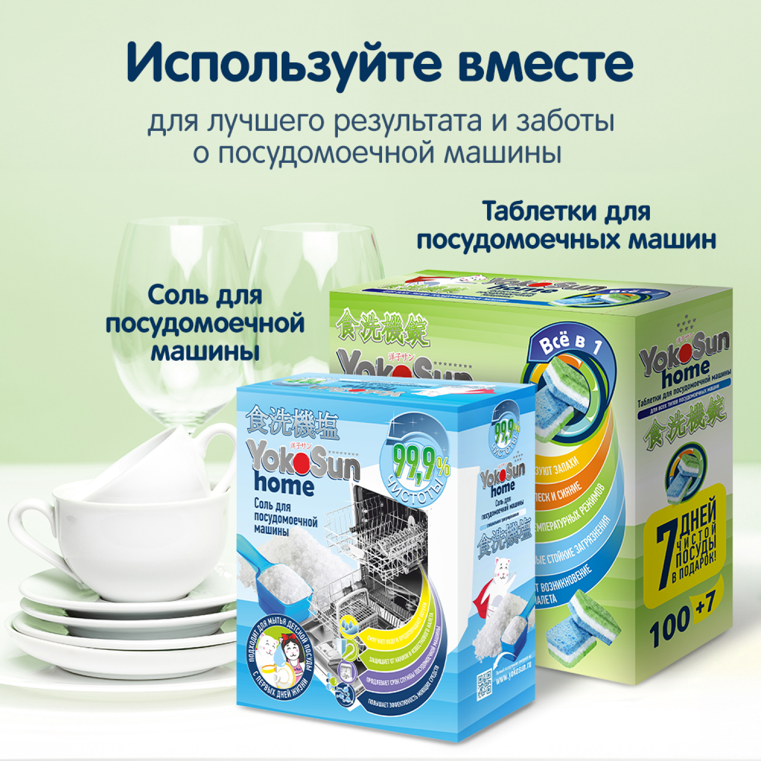 Таблетки для посудомоечной машины YokoSun 100шт 4602009765032 - фото 9