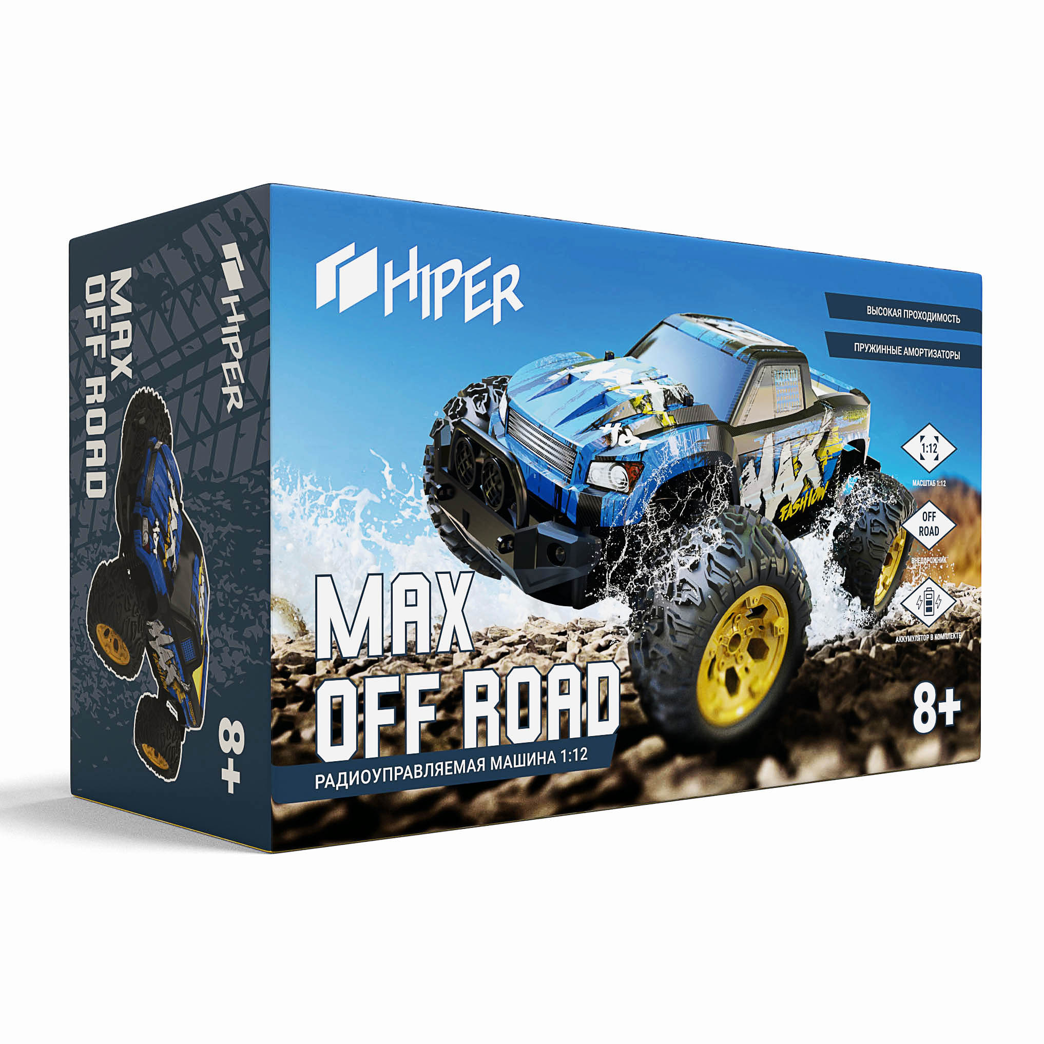 Машина Hiper РУ 1:12 Max Off Road Внедорожник 1461922 купить по цене 2274 ₽  в интернет-магазине Детский мир