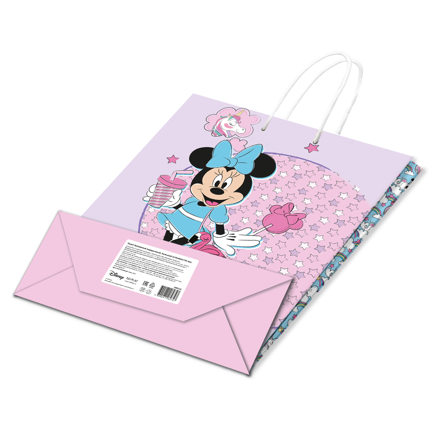 Пакет подарочный ND Play Minnie Mouse 33*45.5*10см в ассортименте - фото 11