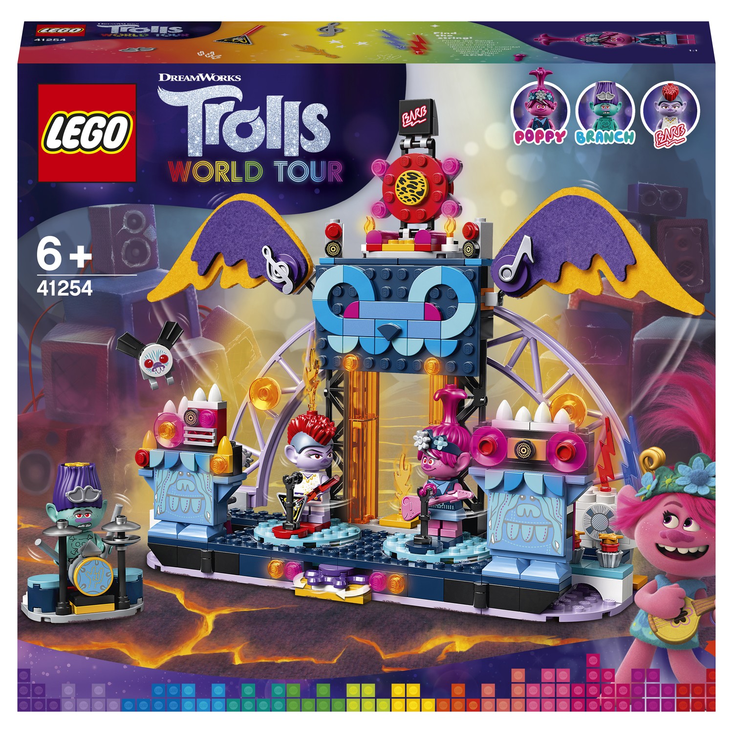 Конструктор LEGO Trolls Концерт в городе Рок-на-Вулкане 41254 купить по  цене 499 ₽ в интернет-магазине Детский мир