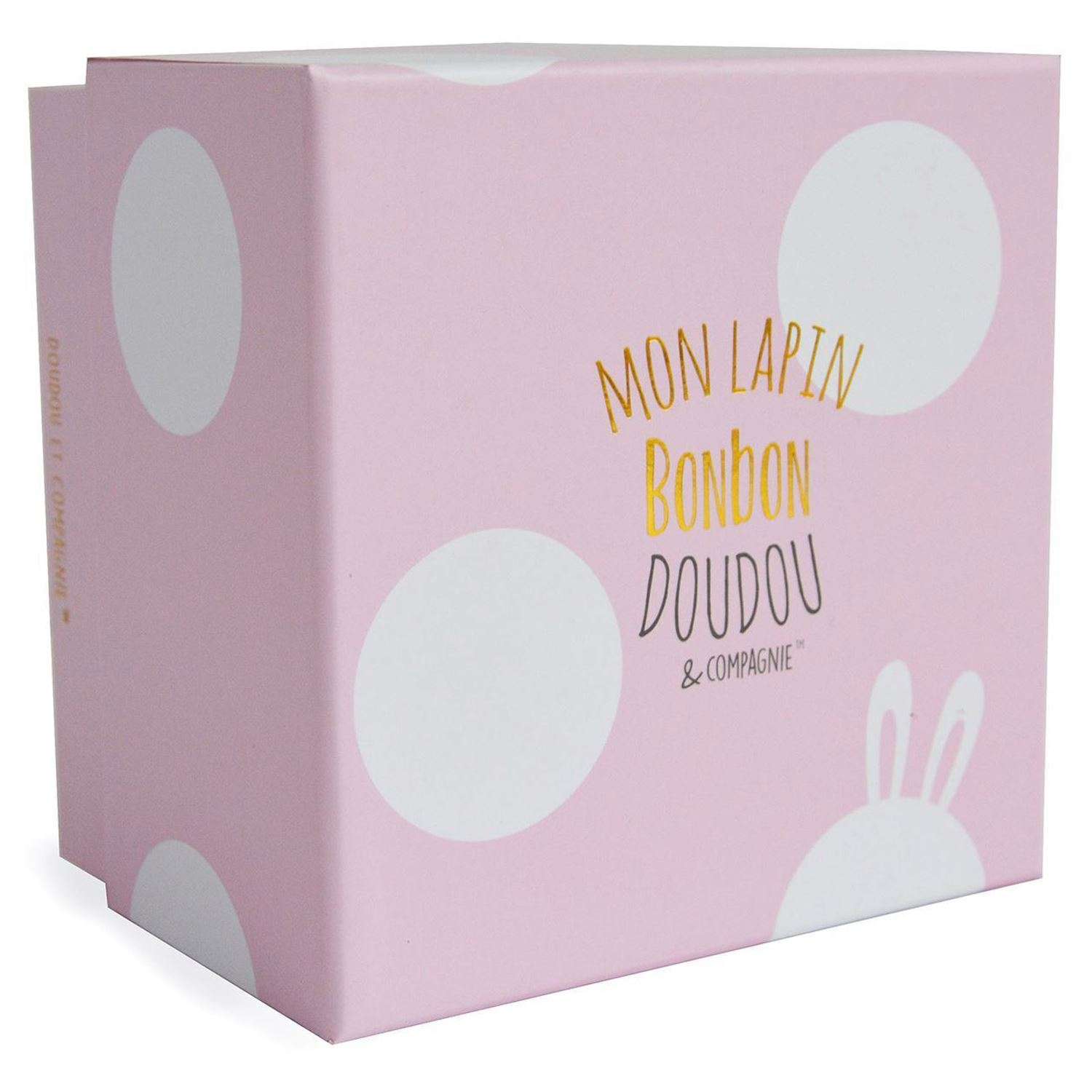 Кролик BonBon розовый 25 см Doudou et compagnie  Кролик BonBon розовый 25 см - фото 2