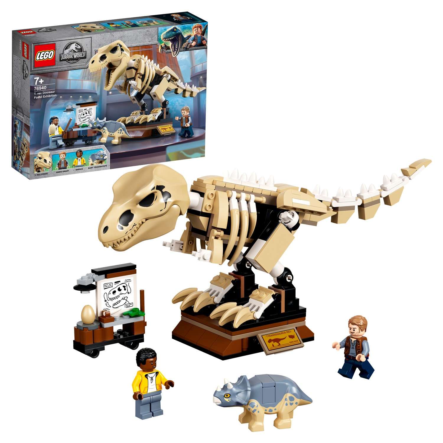 Конструктор LEGO Jurassic World Скелет тираннозавра на выставке 76940 - фото 1