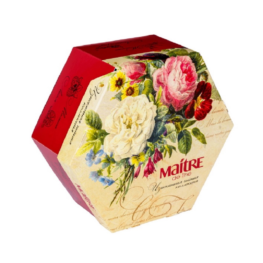 Подарочный набор чая Maitre de the Цветы 12 видов 60 пакетиков 120 г. - фото 1