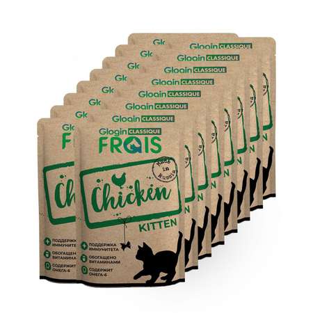 Консервированный корм Frais Classique для котят с курицей 85 г х 16 шт