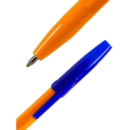 Ручка шариковая СОЮЗ Vitolina 4 шт синяя паста артикул KBPV-26-03Р в оранжевом корпусе