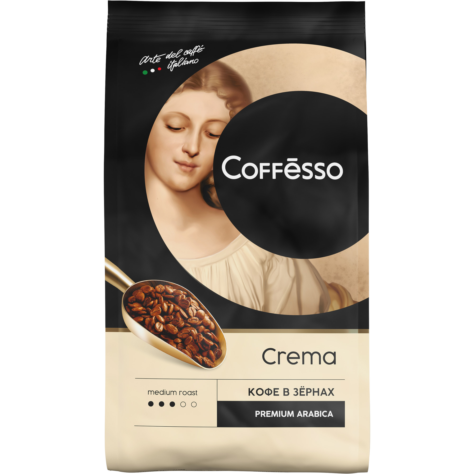 Кофе в зернах Coffesso Crema Арабика 1000 гр - фото 1