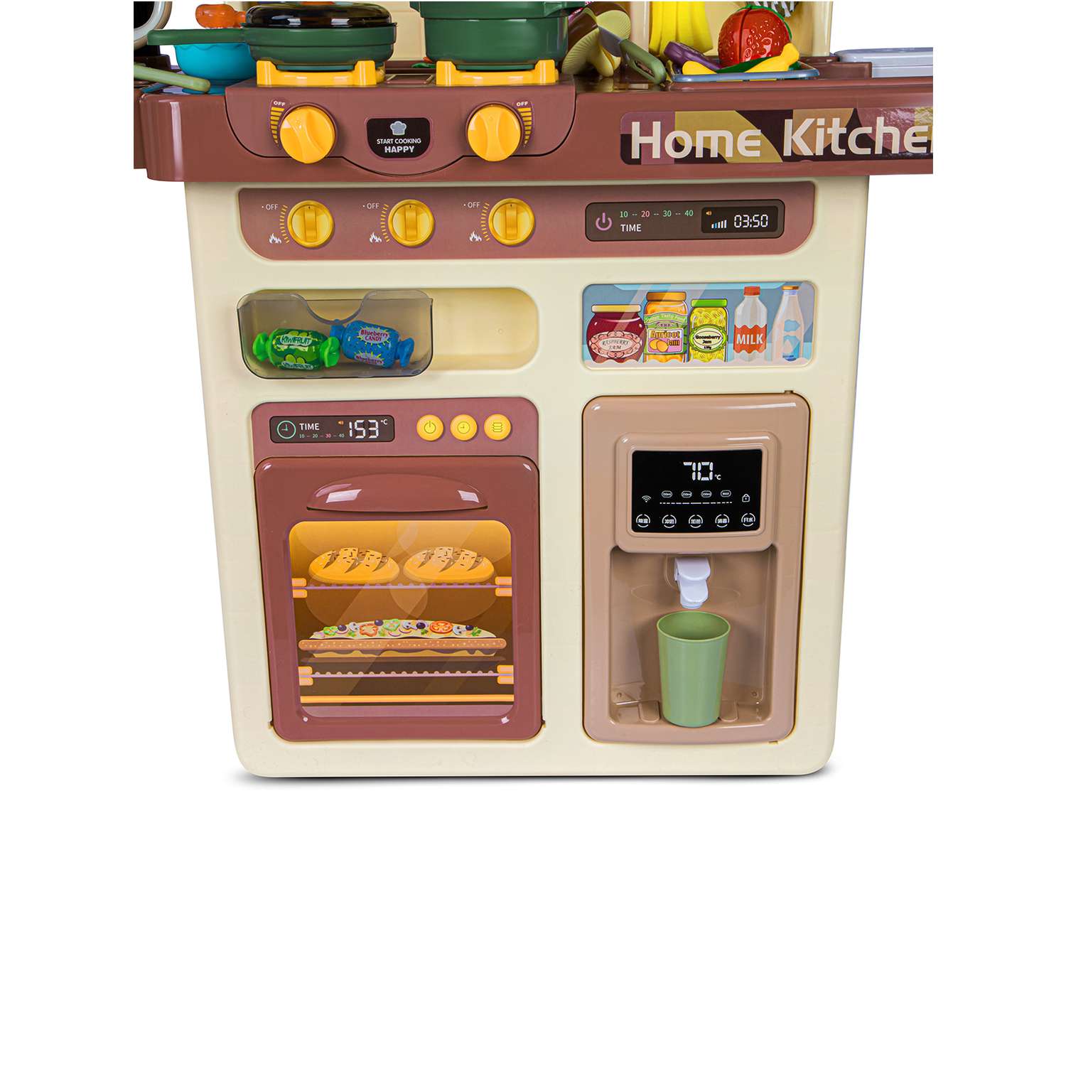 Игровой набор детский AMORE BELLO Кухня со световыми и звуковыми эффектами паром кран-помпа - фото 15