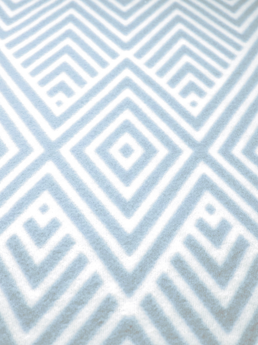 Плед флисовый ОТК 170х130 Геометрия голубой - фото 3