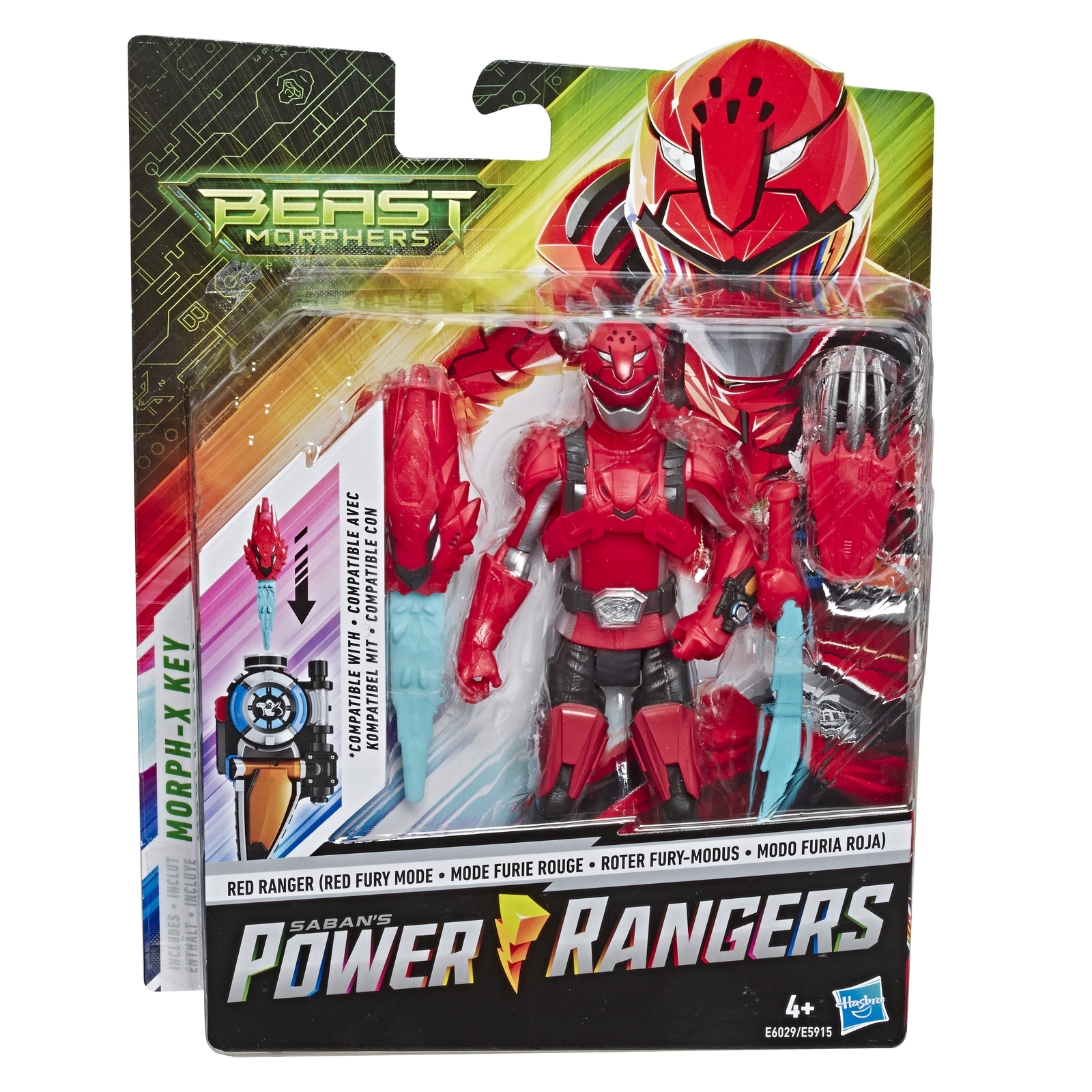 Игрушка Power Rangers Красный Рейнджер с боевым ключом E6029ES0 купить по  цене 1 ₽ в интернет-магазине Детский мир