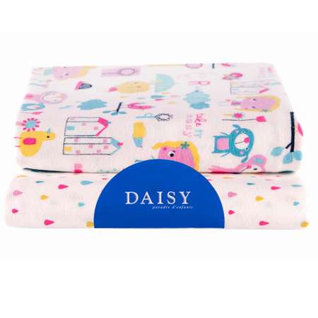 Пеленка фланелевая Daisy 2шт 90х145см девочки