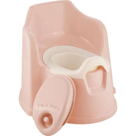 Горшок детский PLASTIC REPABLIC baby с крышкой стульчик пластиковый розовый