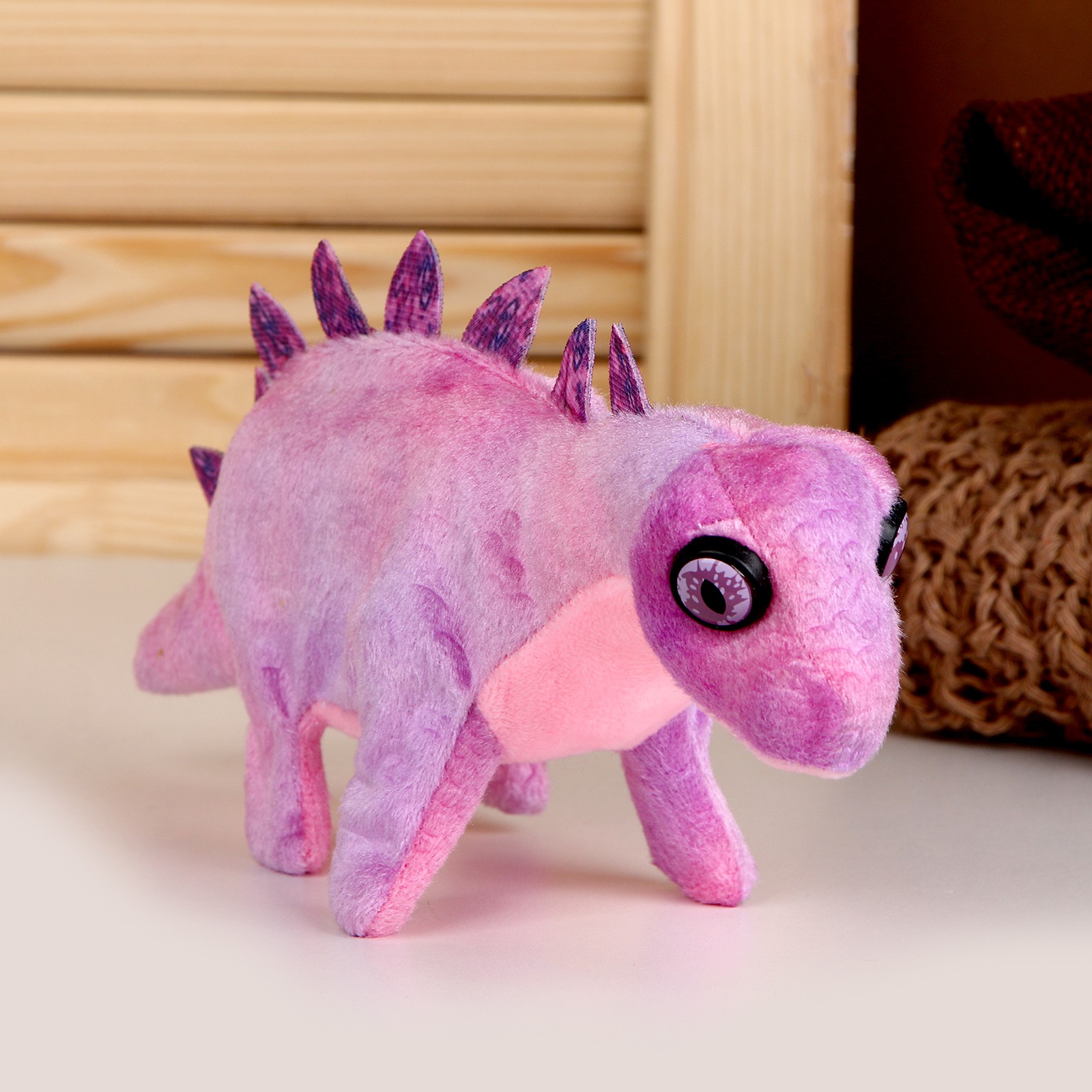 Мягкая музыкальная игрушка Sima-Land «Динозаврик» 27 см цвет фиолетовый - фото 1