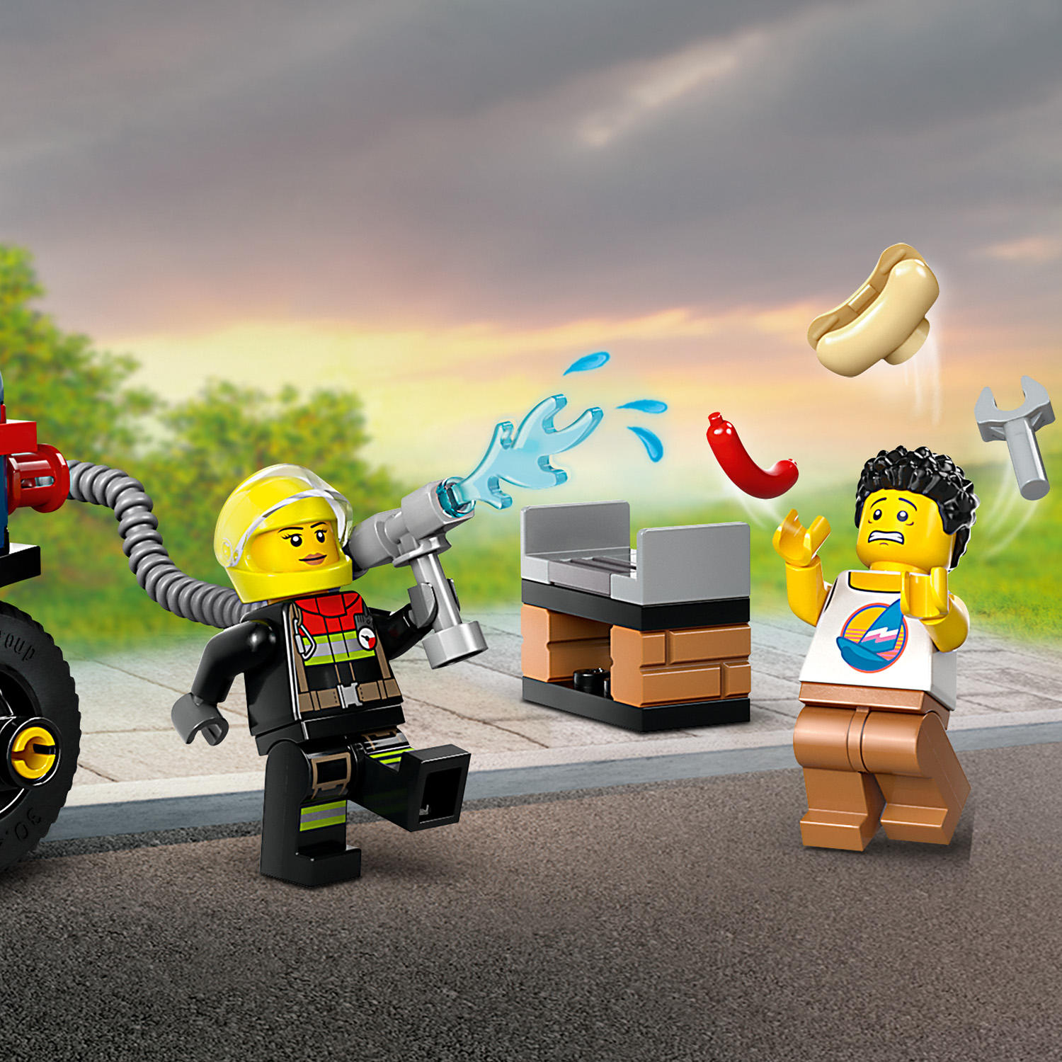 Конструктор LEGO City Пожарно-спасательный мотоцикл 60410 - фото 7