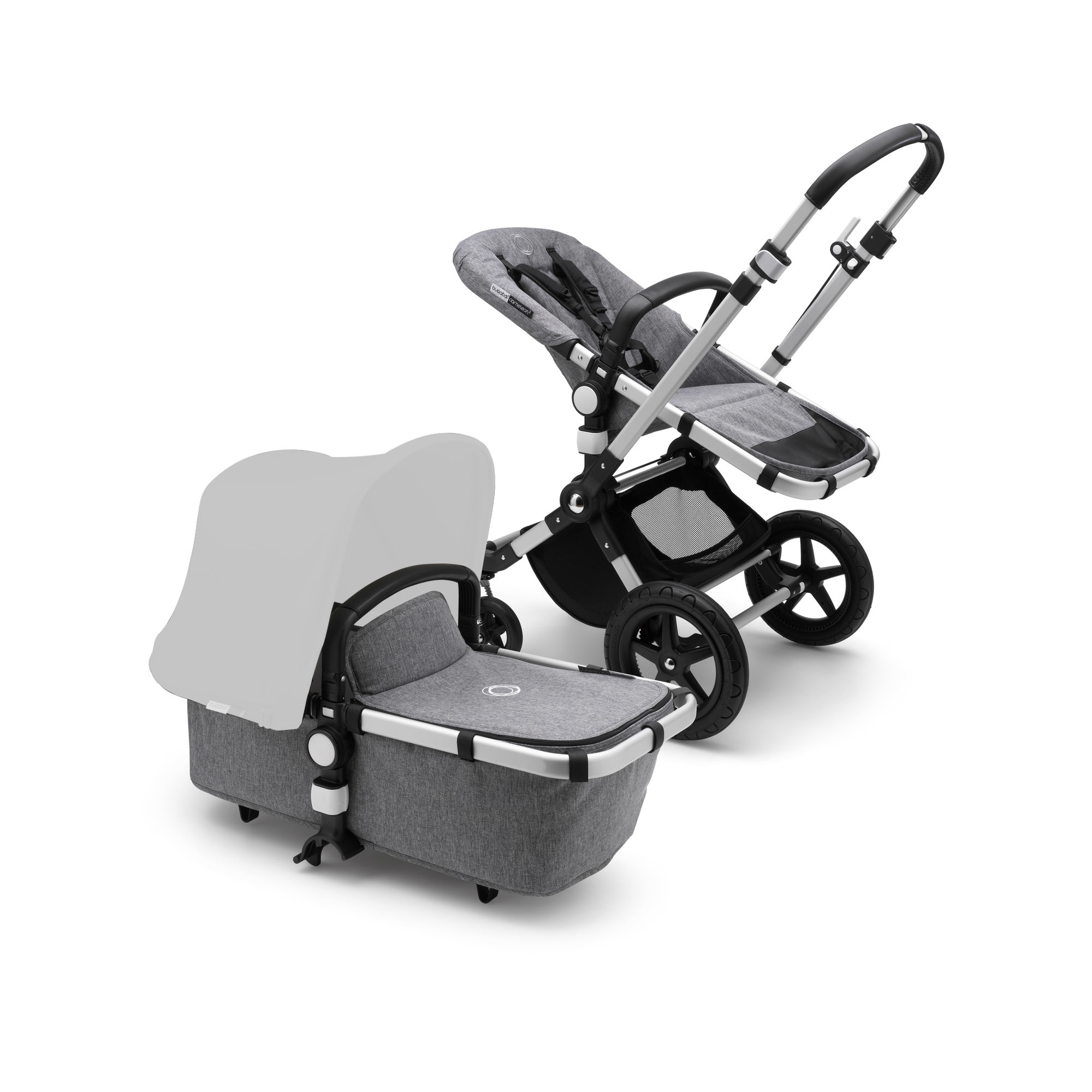 Коляска 2в1 Bugaboo Cameleon3 Plus base Alu/Grey melange 239155GM01 - фото 1