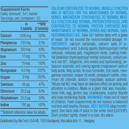 Минеральный комплекс BiotechUSA Multi Mineral Complex 100 таблеток